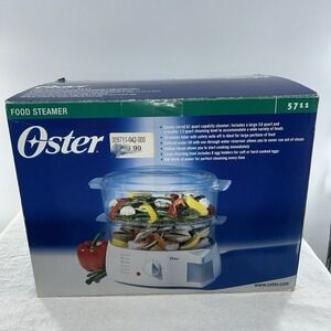 NEW Oster Mechanical Food Steamer Model 5711 10 Cup Capacity Auto Shutoff Timer